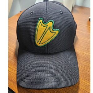 NCAA Oregon Ducks Baseball Hat Mens OSFM Black Patch Logo Adjustable Cap